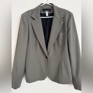 Jones New York Olive Blazer with Notch Lapel